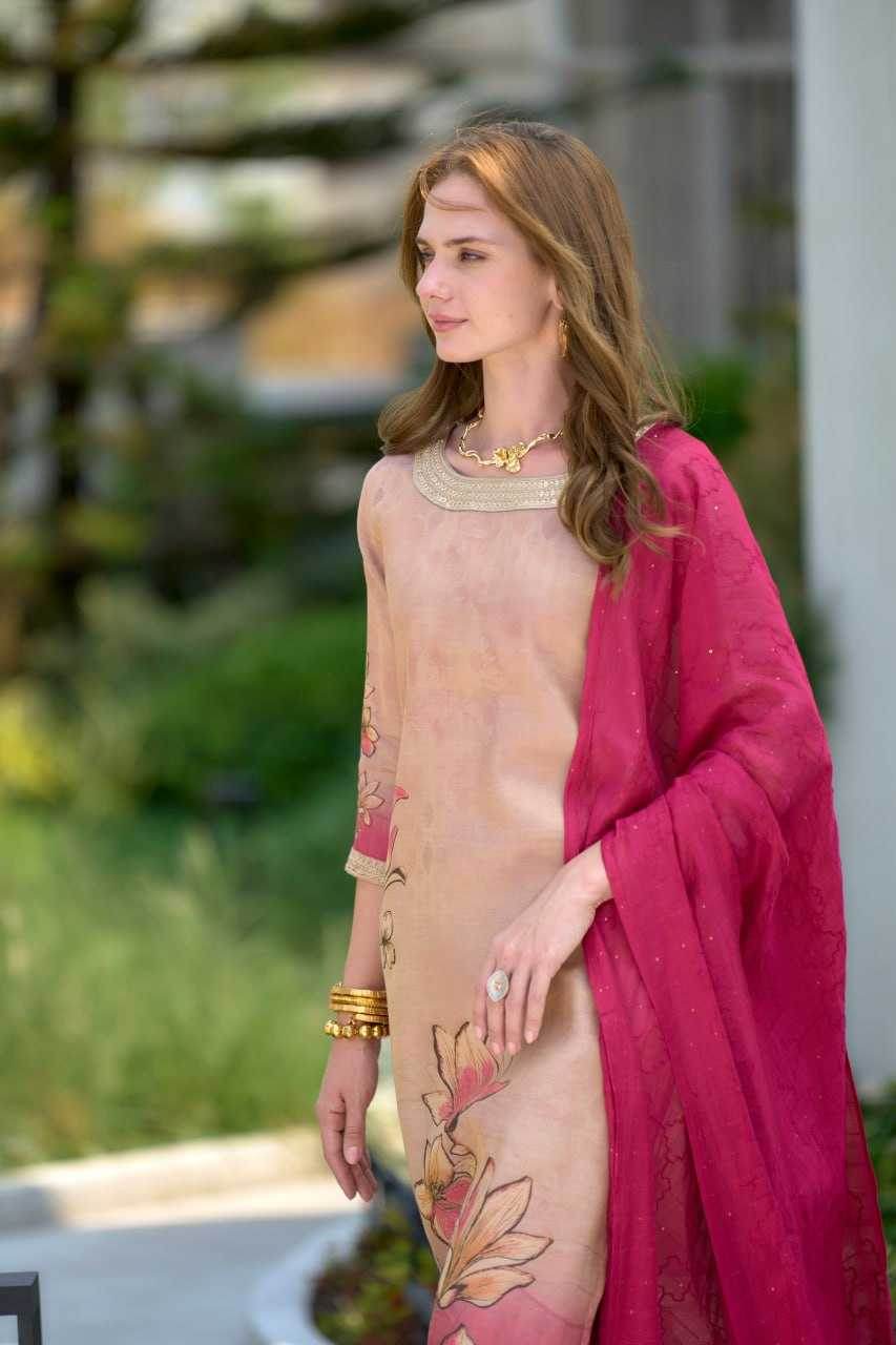 Tissue Embroidered Kurti - MYLUXURY LANE ENTERPRISE